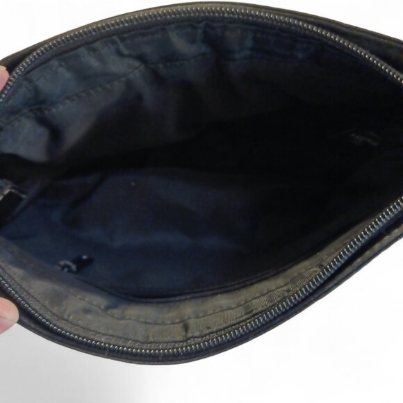 GUESS Vintage Y2K Mini Baguette Black Satin Vegan Patent Leather - Picture 13 of 14